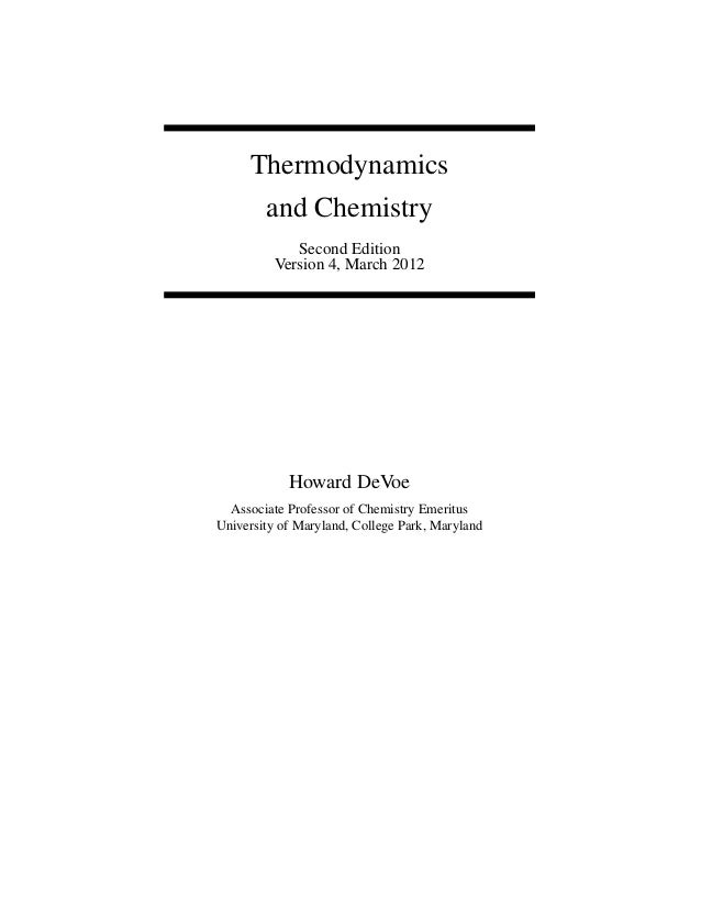 Thermodynamics and Chemistry 2ed-3 Devoe